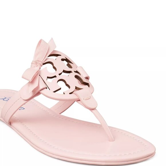 NIB Tory Burch x BonBon Women's Miller Bow Sandals Pink 9.5 M, 10 M - Picture 4 of 4
